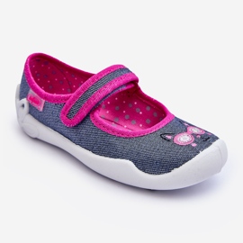 BEFADO S.A. Pantofole ballerina per bambini Shiny Befado 114X422 Blu navy e rosa 1