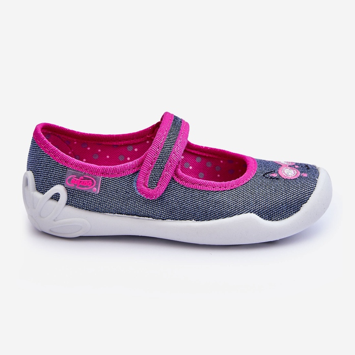 BEFADO S.A. Pantofole ballerina per bambini Shiny Befado 114X422 Blu navy e rosa 2