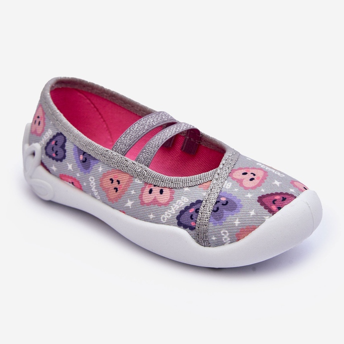 BEFADO S.A. Pantofole ballerina Befado Heart 116X319 Grigie e rosa grigio 1