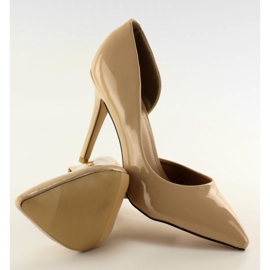 Décolleté asimmetriche U383 Beige nude 2