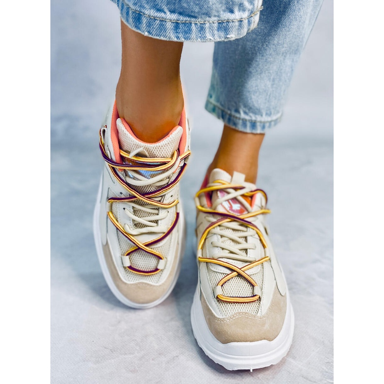Scarpe da ginnastica Farey Beige bianco 2