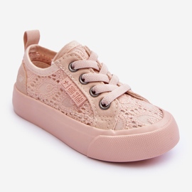 Sneakers traforate Big Star JJ374130 Nude rosa 1