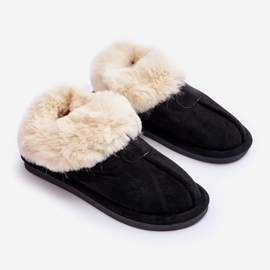 FB3 Ciabatte Da Donna Con Pelliccia Nera Lanoze nero 1