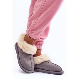 FB3 Ciabatte Da Donna Con Pelliccia, Lanoze Grigio 1