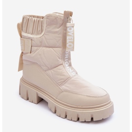 PE1 Stivali da neve alti isolanti da donna Beige Freoc 1
