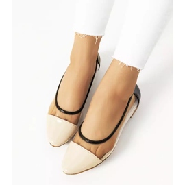 Ballerine Pastella beige trasparenti incolore nero 1