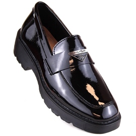 Scarpe slip-on da donna in vernice nera Filippo DP4710 nero 1