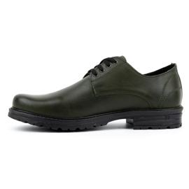 Polbut Scarpe trapper da uomo in pelle 2120 verde 1