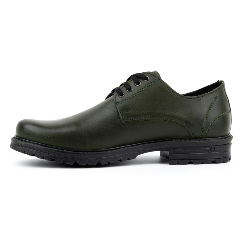 Polbut Scarpe trapper da uomo in pelle 2120 verde 1