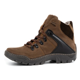 Olivier Doposci invernali da uomo 119 trekking nabuk marrone 1