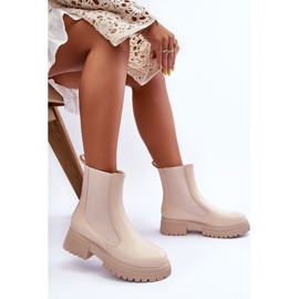 Stivaletti Chelsea classici in pelle Beige Isminna 1