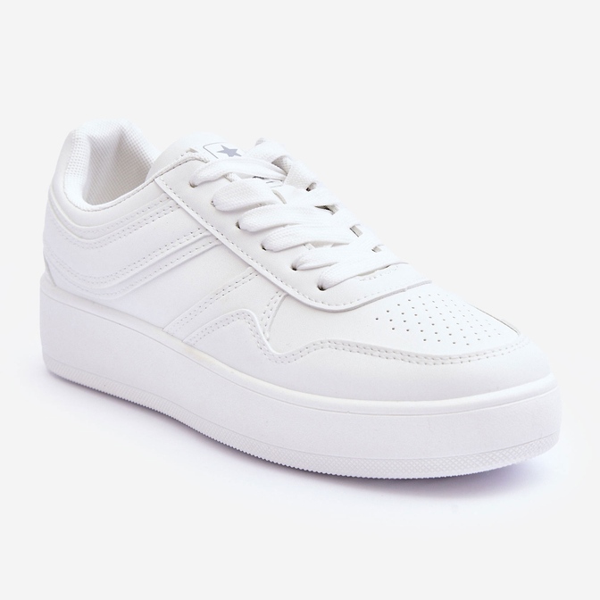PE1 Scarpe Sportive Da Donna Su Piattaforma Pudina Bianca bianco 1