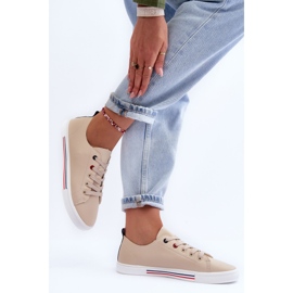 PE1 Scarpe Sportive in Pelle da Donna Beige Mosaia 2