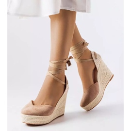Espadrillas marroni con zeppa di Dubois marrone 1