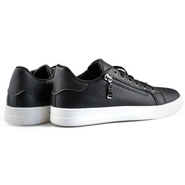 Scarpe sportive nere con cerniera decorativa nero 1