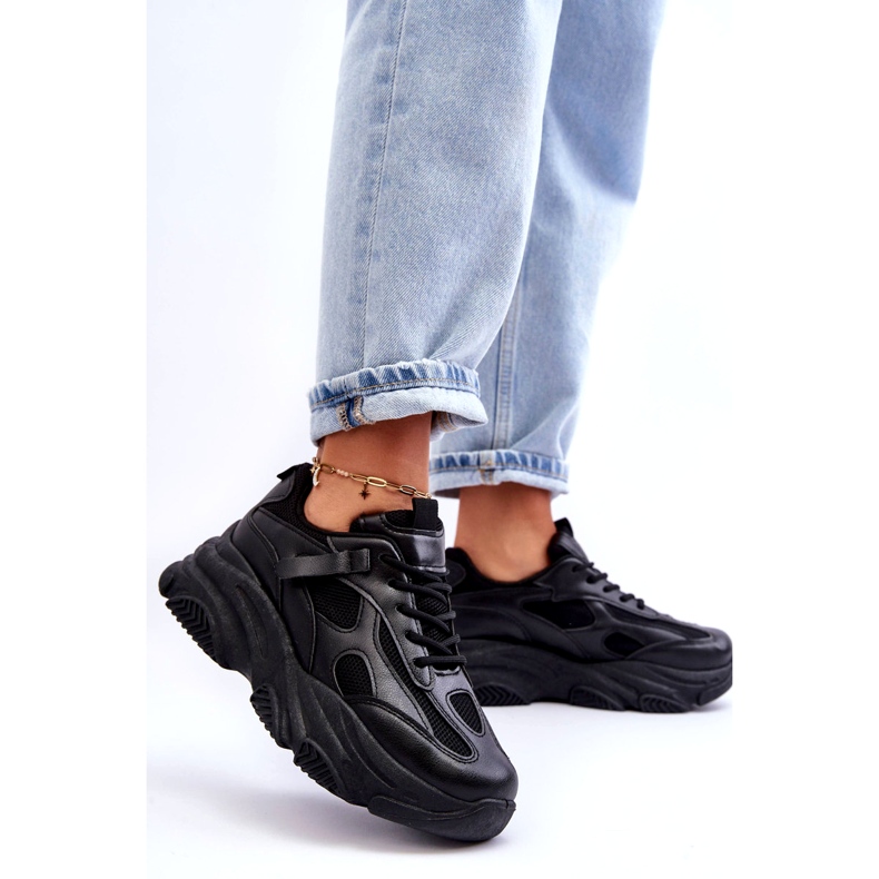 PA1 Chunky Platform Sneakers da donna nere Agnenia nero 2