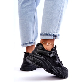 PA1 Chunky Platform Sneakers da donna nere Agnenia nero 3