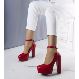 PA1 Décolleté rosse con tacco alto di Adela rosso 1
