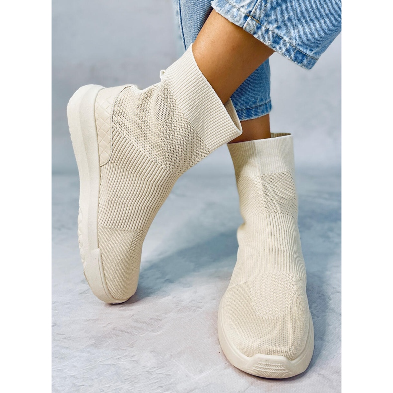 Sneaker alte a calzino Ervin Beige 2