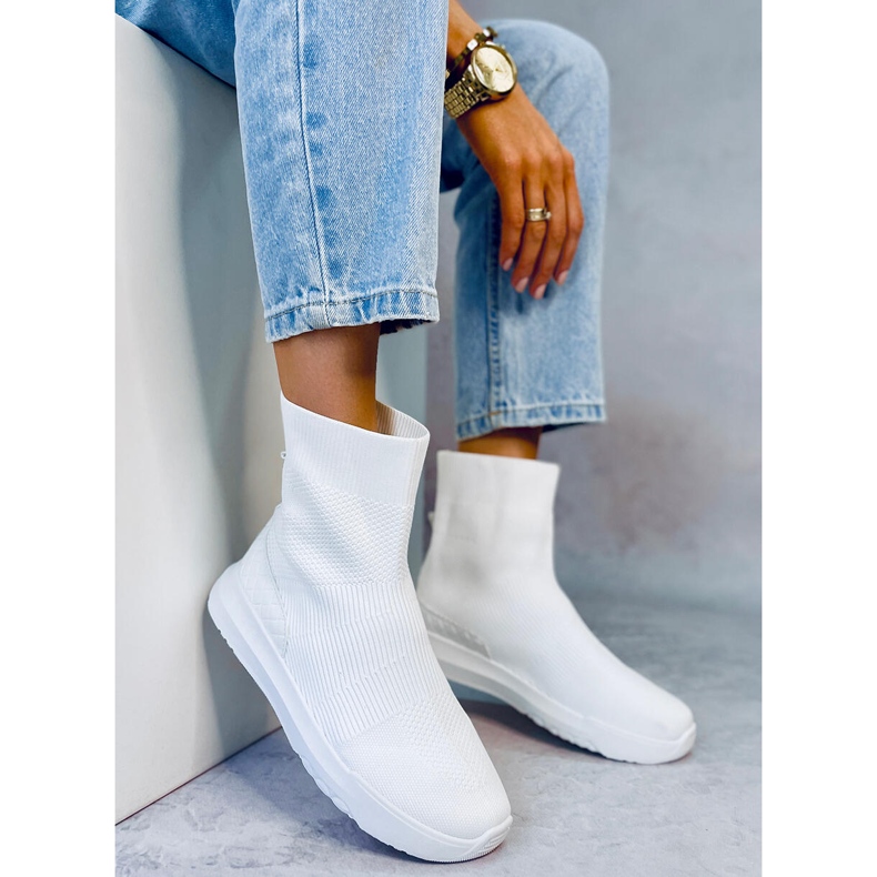 Sneaker calzino Ervin White bianco 1