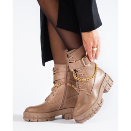 Beige Shelovet operaie da donna con suola spessa 1