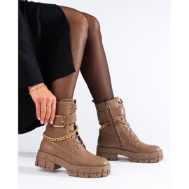 Beige Shelovet operaie da donna con suola spessa 2