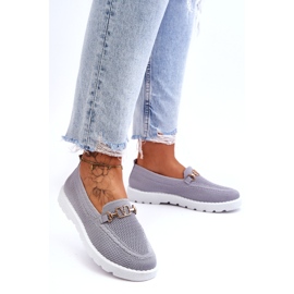PM1 Sneakers Slip-On Abbellite Da Donna Grigio Alena 1