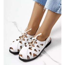 Sandali allacciati bianchi Vlis bianca 2