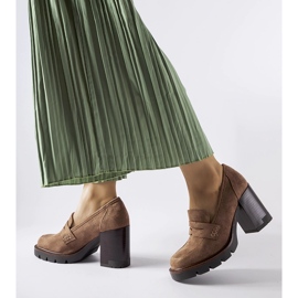 Décolleté marroni con soletta in pelle di Vinceza marrone 1