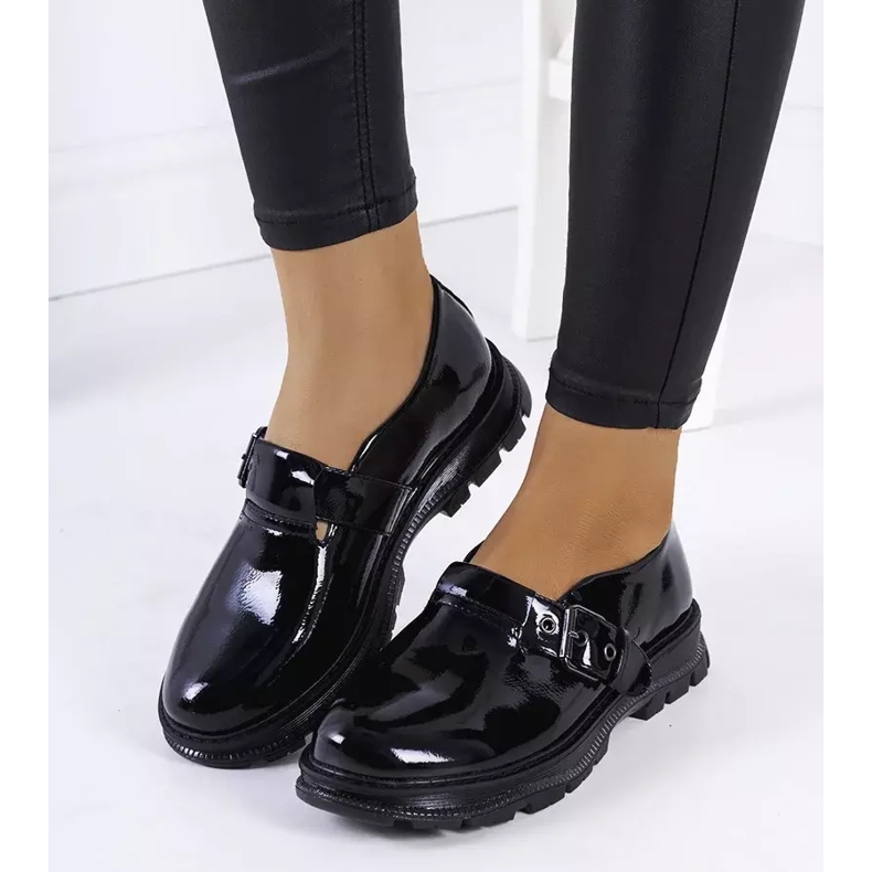 BM Scarpe laccate nere con fibbia Ancel nero 1