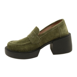 Mocassini alla moda in pelle scamosciata Filippo DP4685/23 KH verde 1