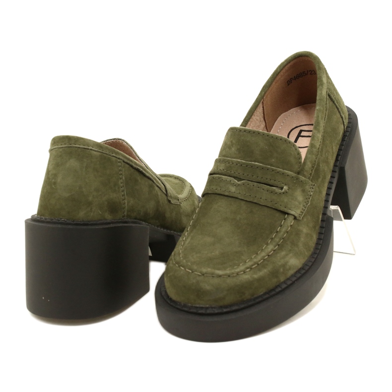 Mocassini alla moda in pelle scamosciata Filippo DP4685/23 KH verde 2