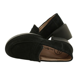 Mocassini scamosciati alla moda Filippo DP4685/23 BK nero 4