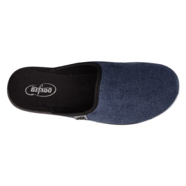 Ciabatte in pu da uomo Befado 548M033 blu navy 3