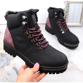 Stivaletti stringati neri da donna Big Star MM274318 nero 1