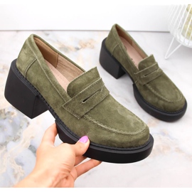 Scarpe da donna in camoscio verde Filippo DP4685 2