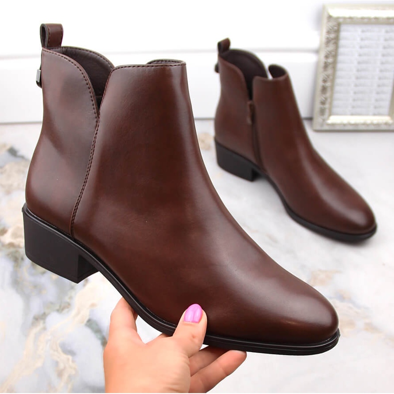Stivaletti Chelsea da donna, marroni isolanti, Sergio Leone BT606 marrone 1
