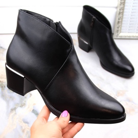 Stivali da cowboy isolanti con tacco alto da donna, neri Vinceza 58125 nero 1