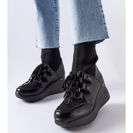 Stivaletti Rochon con zeppa neri nero 1