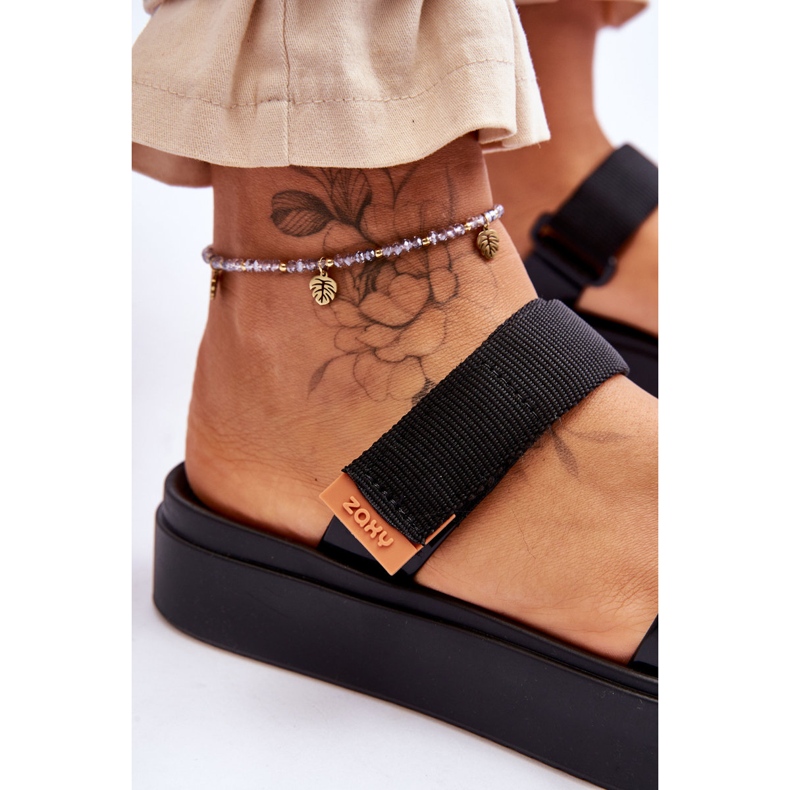 ZAXY Sandali vegani con velcro HH285282 Nero 4