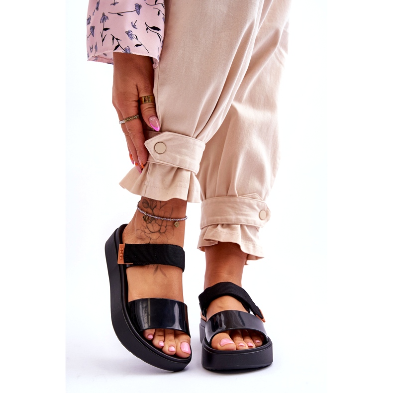 ZAXY Sandali vegani con velcro HH285282 Nero 1
