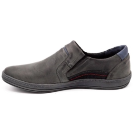 Olivier Mocassini uomo in pelle 520 grigio 1