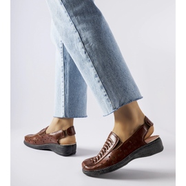 Sandali traforati marroni di Glafi marrone 1