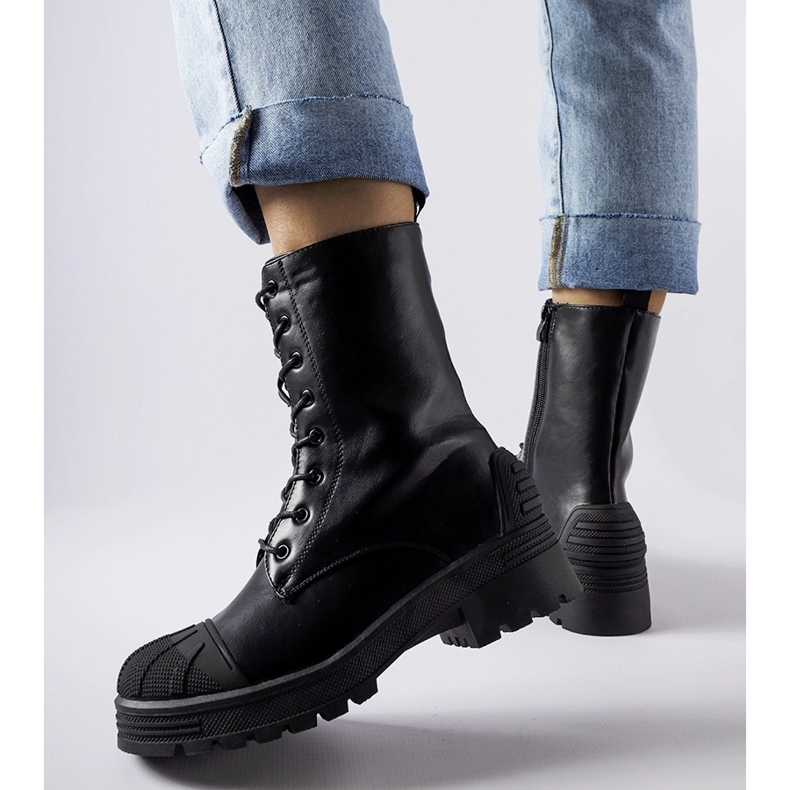 Scarpe da lavoro nere con suola spessa Manara nero 1