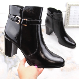 Stivaletti isolanti da donna in vernice, neri, Sergio Leone BT324 nero 1