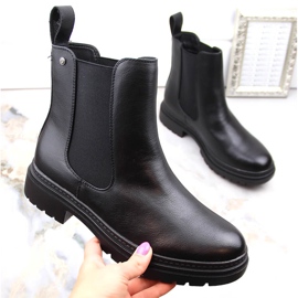 Stivaletti Chelsea da donna, neri, Potocki SZ12201 nero 1