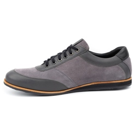 Olivier Scarpe da uomo in pelle grigie 7007KB grigio 1