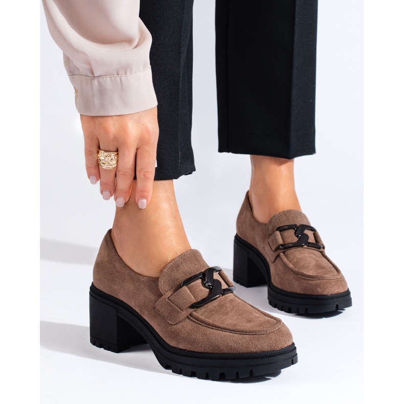 Vinceza Scarpe col tacco Shelovet in camoscio beige scuro 1