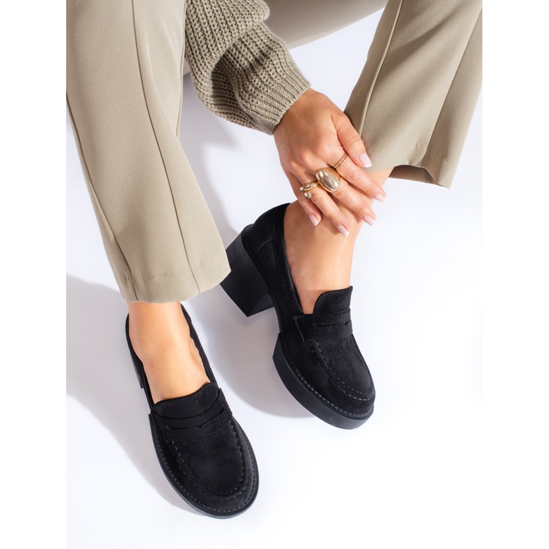 Scarpe Shelovet da donna in camoscio nero 1