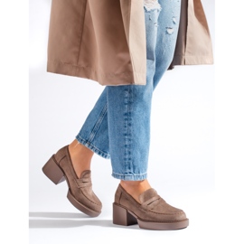 Scarpe da donna Shelovet in camoscio beige 1